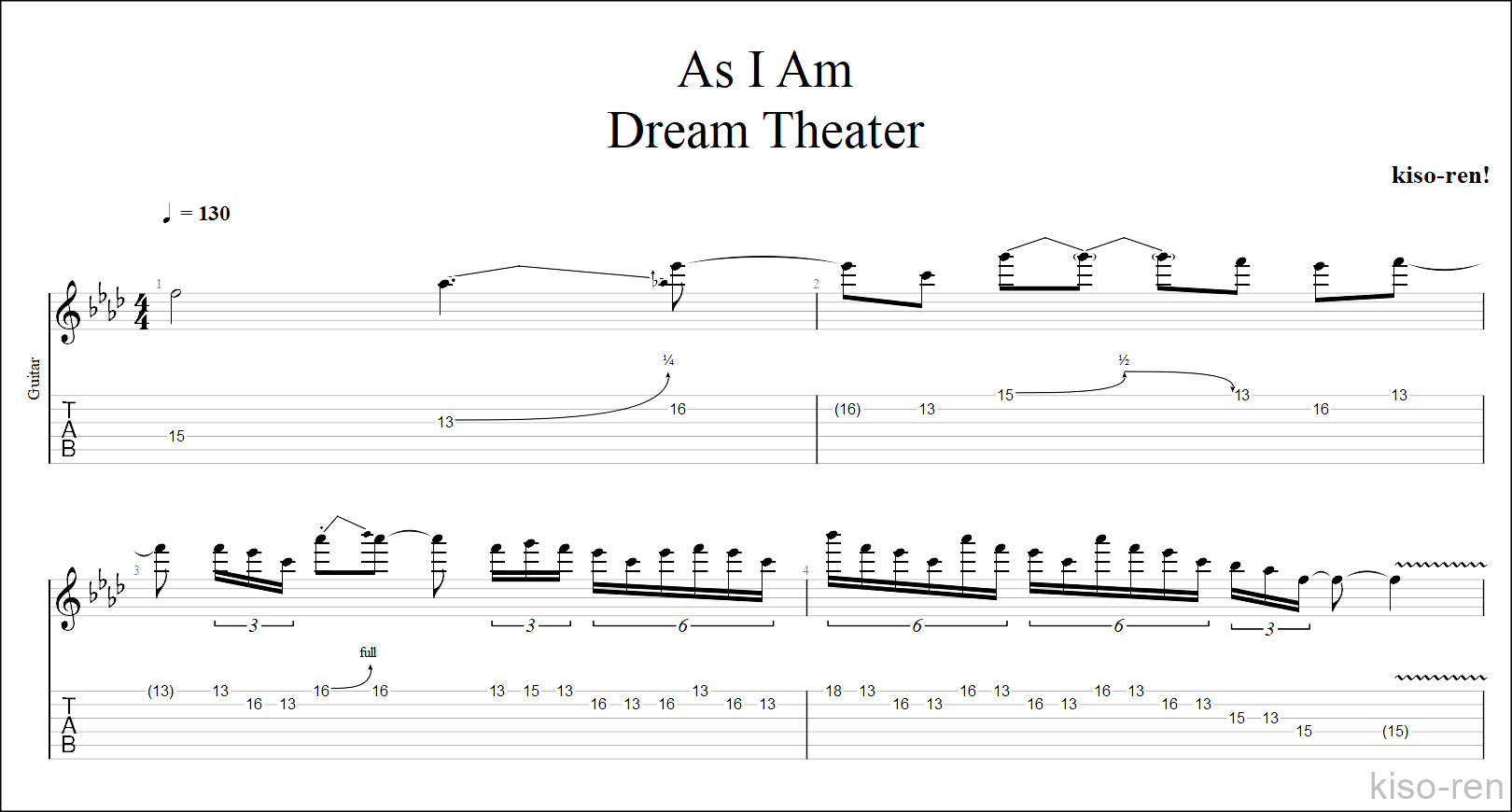 【TAB】As I Am / Dream Theater John Petrucci Guitar Solo Practice ドリームシアター ジョンペトルーシ ギターソロピッキング練習 【Guitar Picking Vol.49】