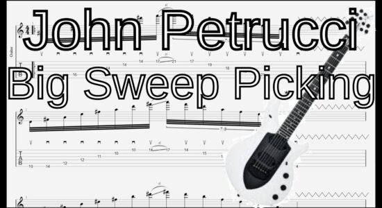 【TAB】Big Sweep Picking John Petrucci  6弦スウィープピッキング ジョン･ペトルーシ 練習【Practice TAB】