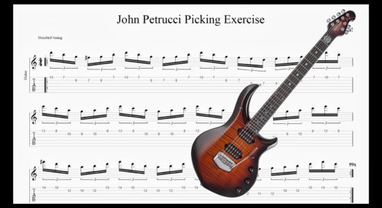 【TAB】John Petrucci Picking Exercise Guitar ジョン･ペトルーシ ピッキングトレーニング 【Picking Vol.7】