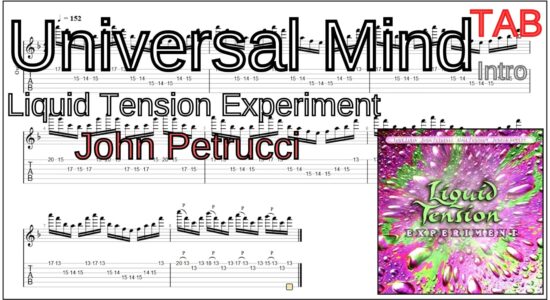 【TAB】Universal Mind /  Liquid Tension Experiment(LTE) Intro John Petrucci Lesson ギター練習【Picking Vol.12】