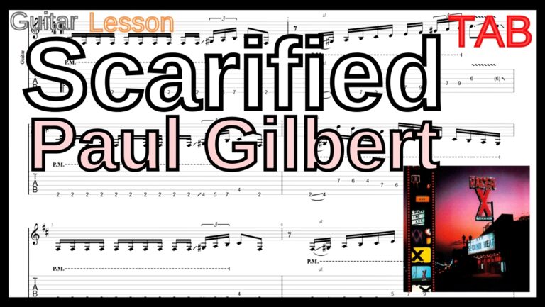 【TAB】Scarified / Paul Gilbert(Racer X) Guitar Lesson ギター ポール･ギルバート【Picking･Skipping ピッキング･スキッピング】