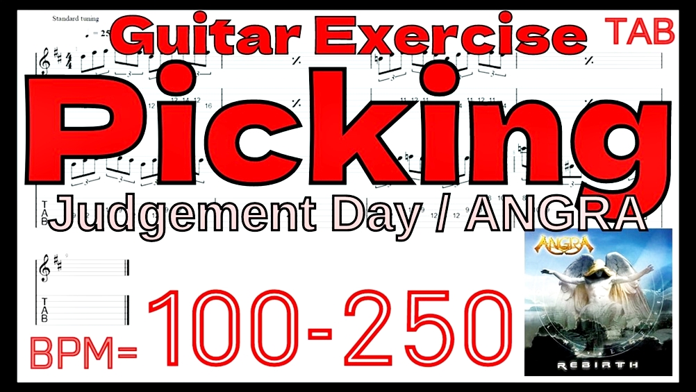 【Guitar Picking Exercise】JUDGEMENT DAY / ANGRA TAB Kiko Loureiro FULL PICKING ジャッジメントデイ アングラ キコ･ルーレイロ フルピッキング練習