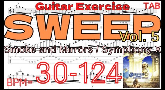 【TAB】Smoke and Mirrors / Symphony X INTRO TAB Guitar Michael Romeo スモーク&ミラーズ シンフォニーX スウィープピッキング練習 ギター【Sweep Vol.5】