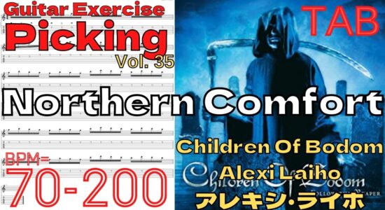 【TAB】Northern Comfort / Children Of Bodom Practice Alexi Laiho チルドレンオブボドム アレキシ･ライホ ピッキング練習 【Guitar Picking Vol.35】