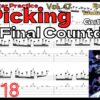 【TAB】The Final Countdown / Europe Guitar Solo Practice ファイナルカウントダウン ヨーロッパ ギターソロ練習 John Norum【Guitar Picking Vol.47】