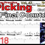 【TAB】The Final Countdown / Europe Guitar Solo Practice ファイナルカウントダウン ヨーロッパ ギターソロ練習 John Norum【Guitar Picking Vol.47】