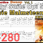 【TAB】Trilogy Suite Op: 5 TAB(B Part) SWEEP / Yngwie Malmsteen Practice イングヴェイ マルムスティーン トリロジー スウィープ練習【Guitar Sweep Vol.1】