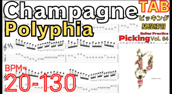 Champagne TAB Polyphia Tim Henson part ポリフィア シャンパン ギターソロ ギター速弾き練習 【Guitar Picking Vol.84】