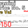 【TABS】Steve Vai - Paganini Caprice No.5(5th) Crossroads パガニーニ カプリース5 スティーブ･ヴァイ ギターピッキング基礎練習【Guitar picking Vol.102】