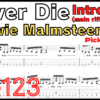 Never Die Intro main riff TAB / Yngwie Malmsteen イングヴェイ ネヴァーダイ イントロギターピッキング基礎練習【Guitar picking Vol.100】