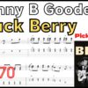 Johnny B Goode - Chuck Berry TAB Intro チャックベリー/ジョニー･B･グッド イントロギターTAB ゆっくり【Guitar picking Vol.128】