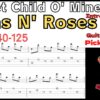 Sweet Child O' Mine IntroTAB / Guns N' Roses ガンズアンドローゼス スウィート・チャイルド・オブ・マイン イントロ ギターピッキング基礎練習ゆっくり【Guitar picking Vol.163】