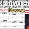 Turkish March Guitar TAB - Mozart - Rondo Alla Turca Electric Guitar Piano Sonata No. 11 K. 331 トルコ行進曲 - モーツァルト ギターピッキング基礎練習【Guitar picking Vol.189】