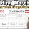 Wedding March TAB - Mendelssohn 結婚式の曲 ウェディングソング/メンデルスゾーン La Marche Nuptiale エレキギター ピッキング【Guitar Picking Vol.195】 BPM30-150