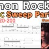 Canon Rock TAB Sweep JerryC Part カノンロック スウィープ練習楽譜TAB【Guitar Sweep Vol.29】BPM20-200