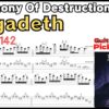 Symphony Of Destruction TAB / Megadeth メガデス Guitar Solo ギターソロ 破滅へのカウントダウン【Guitar picking Vol.206】BPM20-142